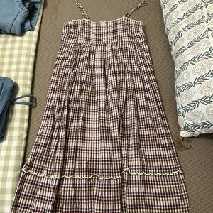 Madewell Multicolor Plaid/Gingham Midi Dress